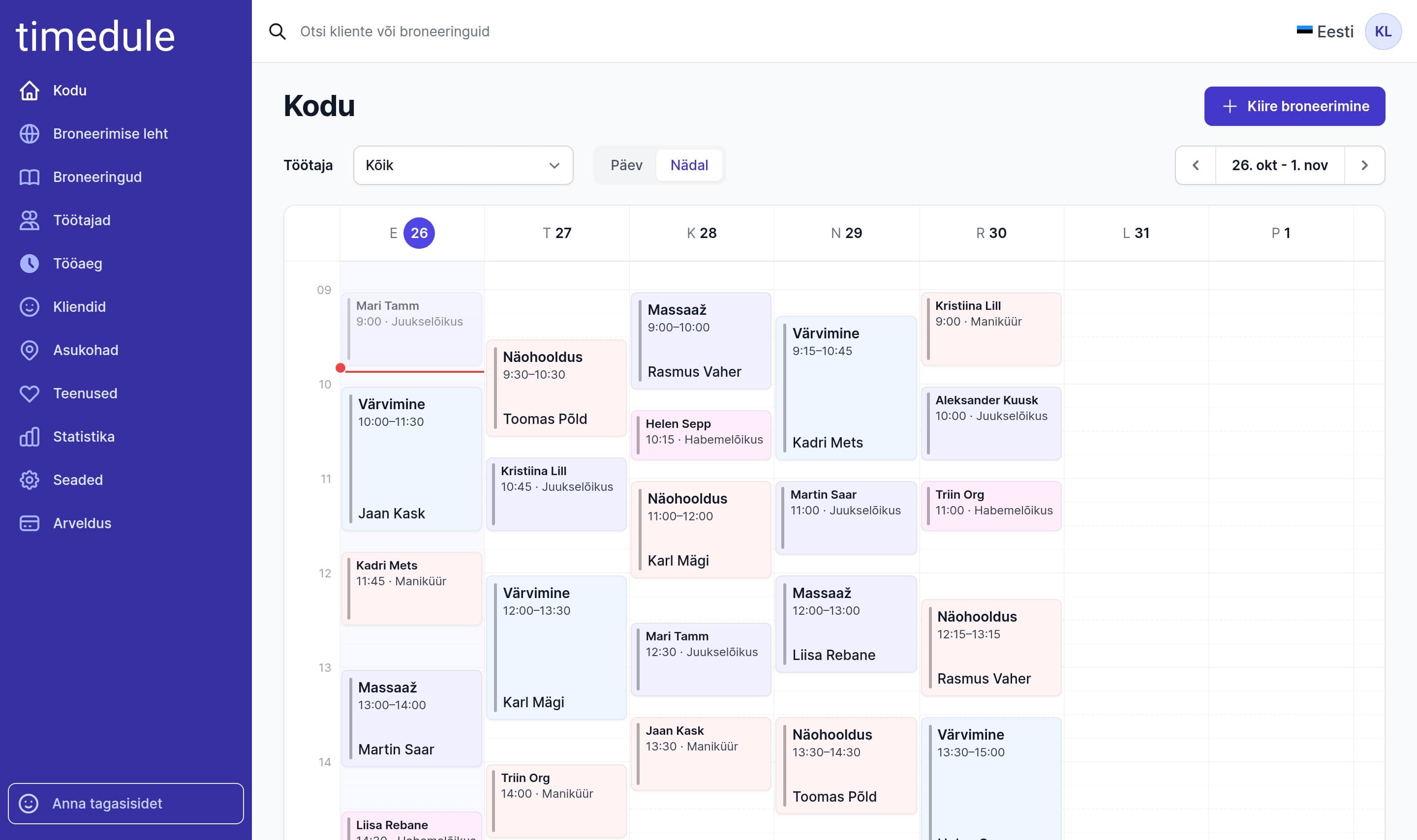 timedule calendar