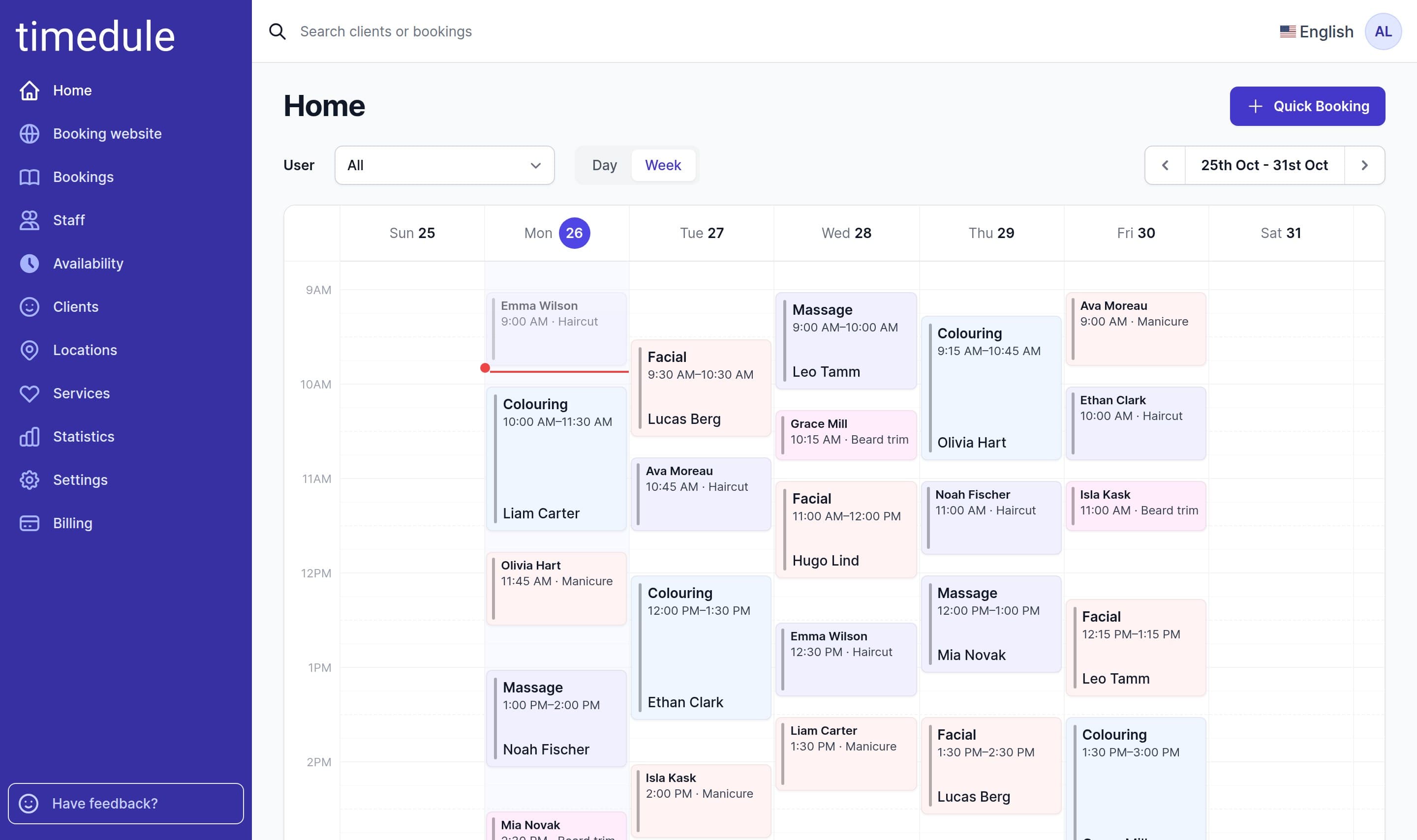 timedule calendar